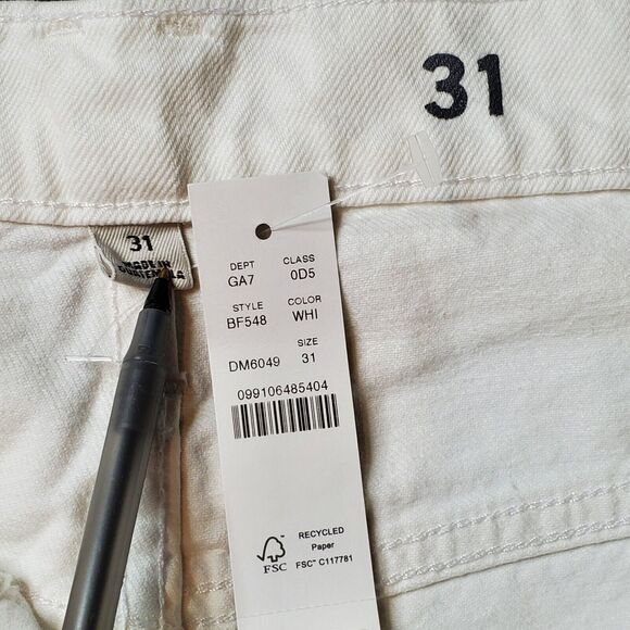 J. Crew Women's Size 31 NWT Slouchy Boyfriend Jean Distressed White - Picture 6 of 9